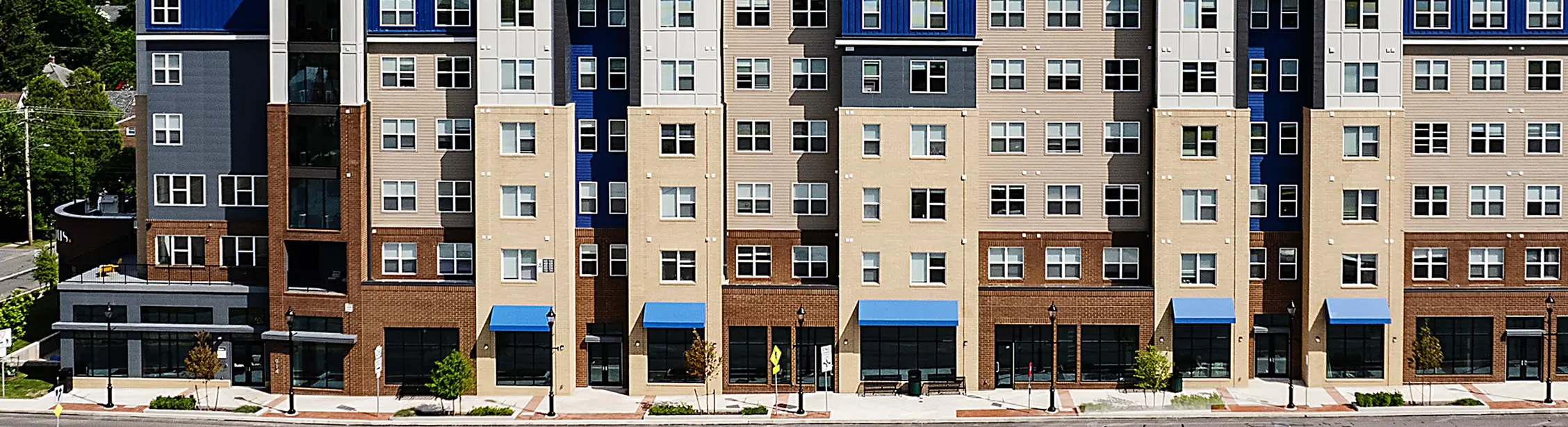 Street view of buildings